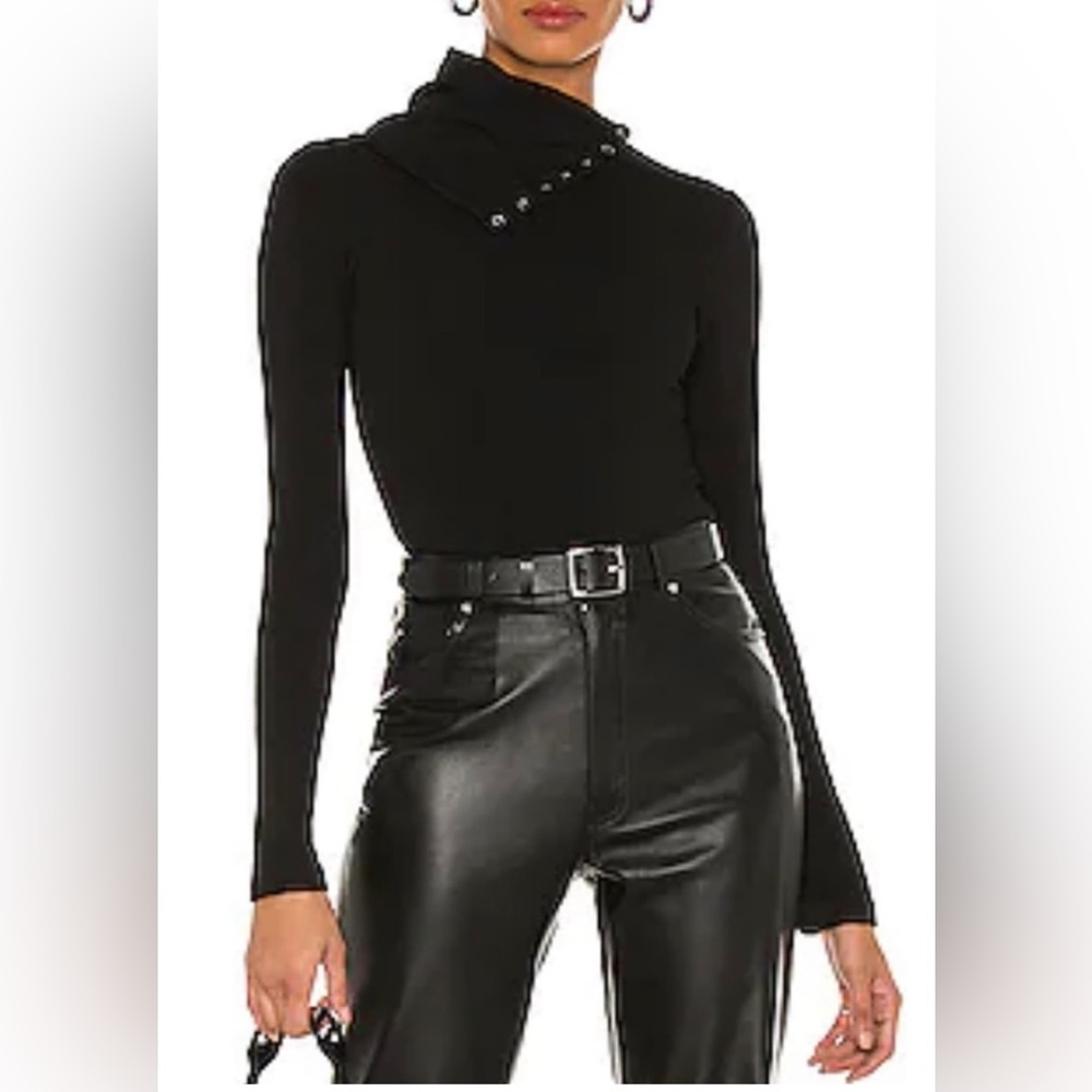 NBD Harbor Snap Neck Turtleneck Black Size Small